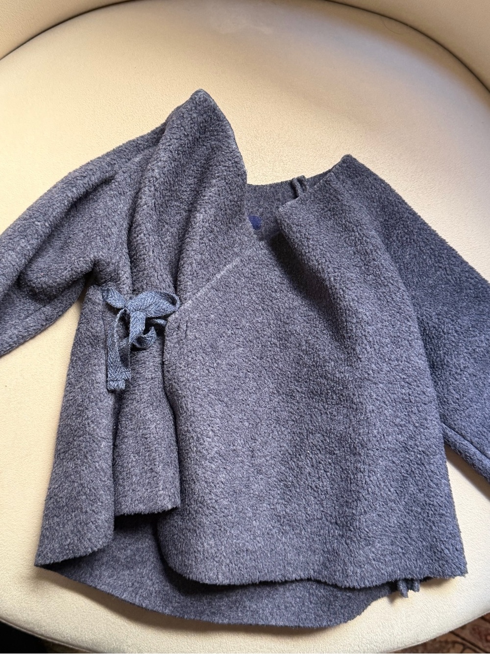 12-18m Makié Japanese Fleece Kimono Cardigan Sweater - Navy - Unisex